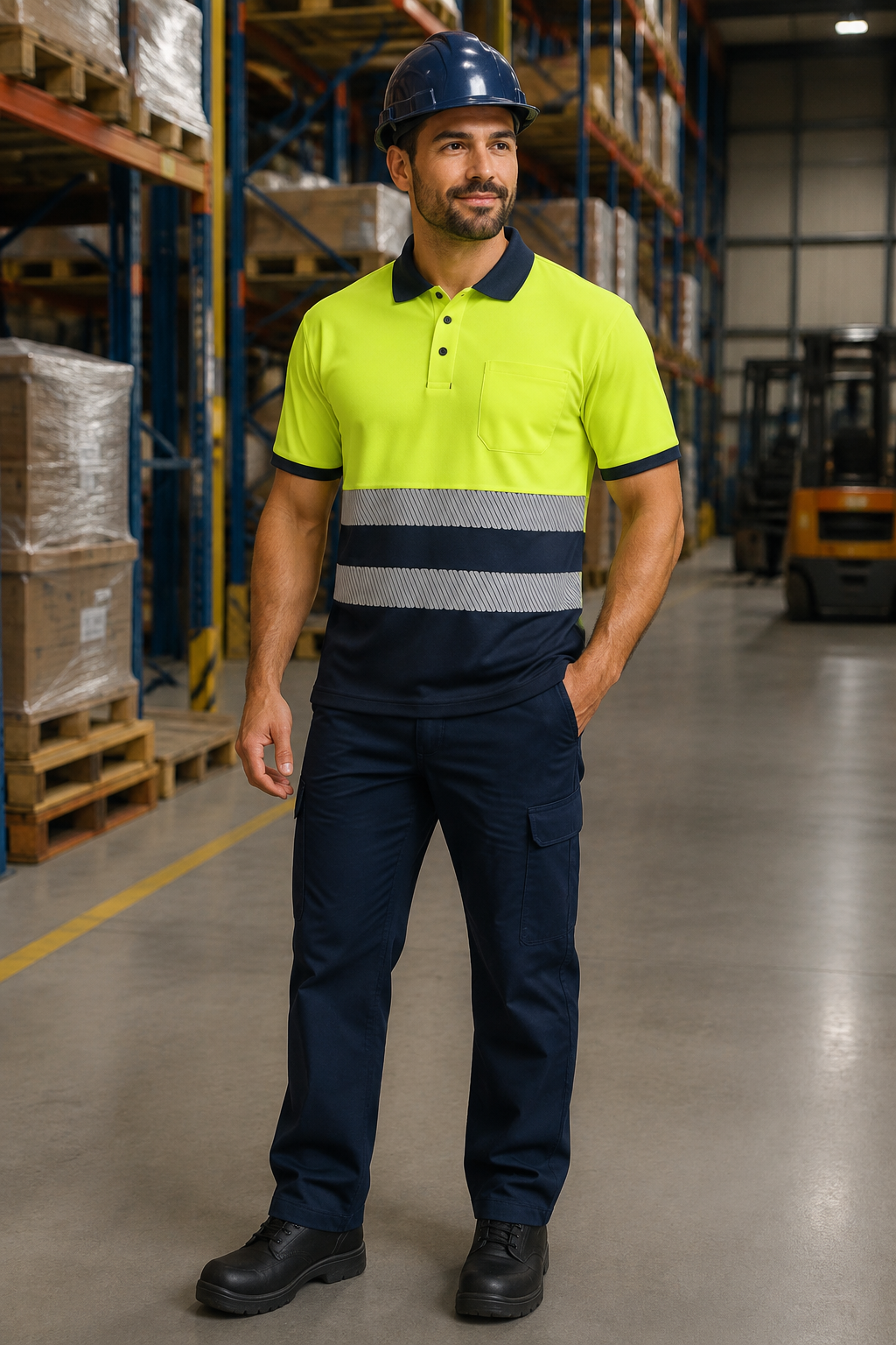 Polo poliéster reciclado bicolor 305533